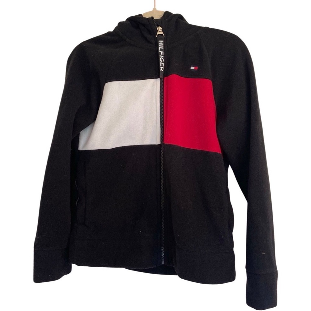WOMEN'S TOMMY HILFIGER SPORT BLACK FULL ZIP ACTIVE FLEECE JACKET